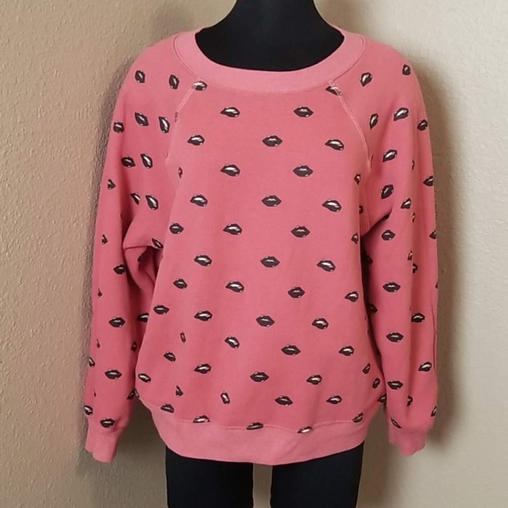 Wildfox Lips Sweatshirt Jumper Medium